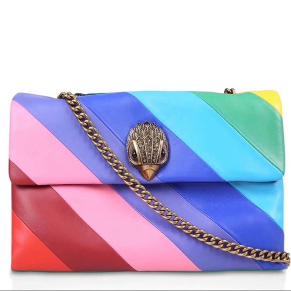 Kurt Geiger London XXL Kensington Rainbow Stripe 🌈 - Picture 2 of 8